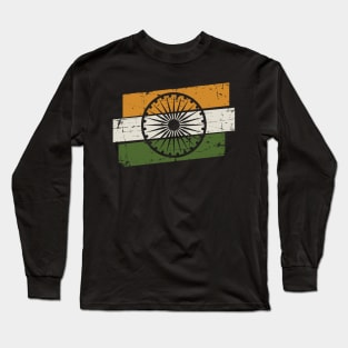 Vintage Indian Flag Long Sleeve T-Shirt